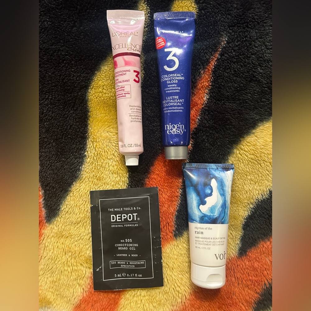 BNIB L'Oreal/Clairol HairDeep conditioners & scalp detox, &beard oil free add-on